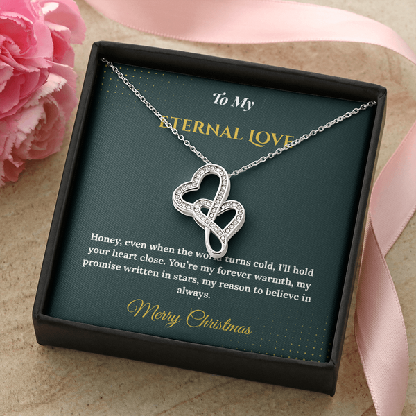 Heart to Heart Necklace – Romantic Christmas Gift for Wife | Symbol of True Connection & Eternal Love | Elegant Jewelry She'll Cherish Always