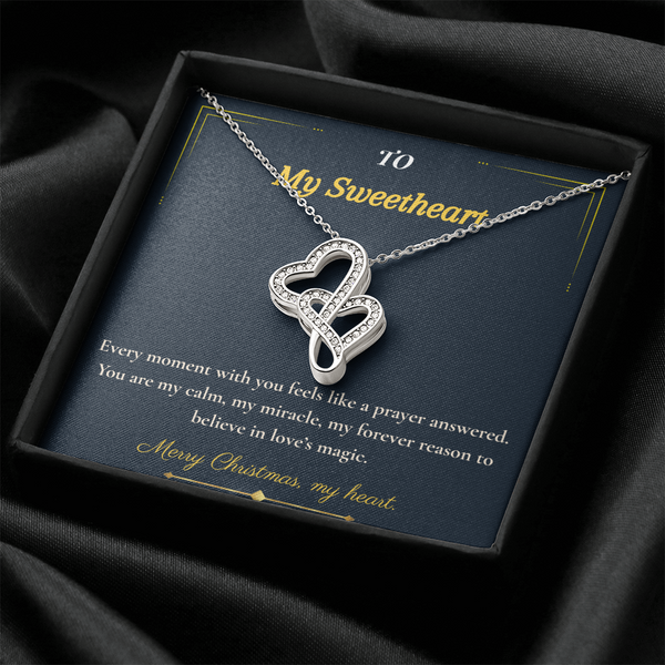 Heart to Heart Necklace – Romantic Christmas Gift for Wife | Symbol of True Connection & Eternal Love | Elegant Jewelry She'll Cherish Always
