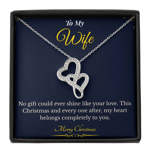 Heart to Heart Necklace – Romantic Christmas Gift for Wife | Symbol of True Connection & Eternal Love | Elegant Jewelry She'll Cherish Always