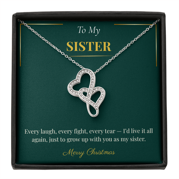 Heart to Heart Necklace – Sentimental Christmas Gift for Sister | Romantic Holiday Jewelry Idea