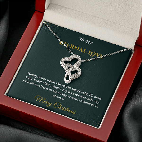 Heart to Heart Necklace – Romantic Christmas Gift for Wife | Symbol of True Connection & Eternal Love | Elegant Jewelry She'll Cherish Always