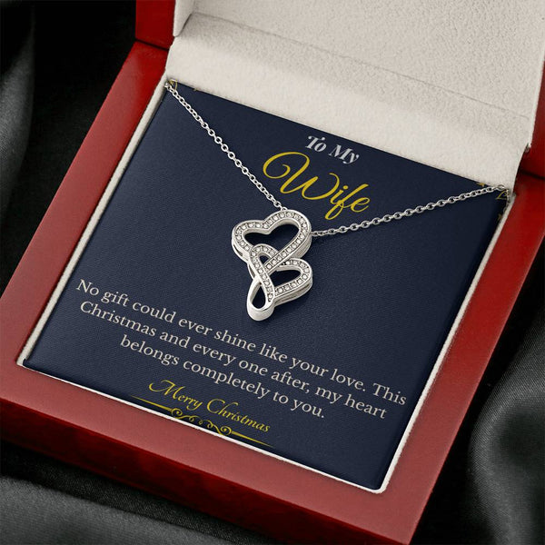 Heart to Heart Necklace – Romantic Christmas Gift for Wife | Symbol of True Connection & Eternal Love | Elegant Jewelry She'll Cherish Always