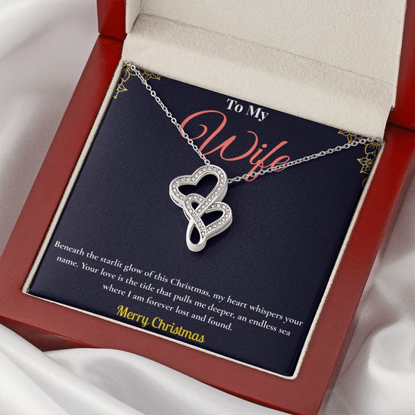 Heart-to-Heart Necklace – Dual-Tone 14K White & 18K Yellow Gold Pendant, The Perfect Christmas Gift for Her