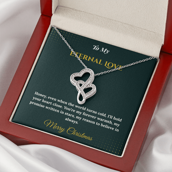 Heart to Heart Necklace – Romantic Christmas Gift for Wife | Symbol of True Connection & Eternal Love | Elegant Jewelry She'll Cherish Always