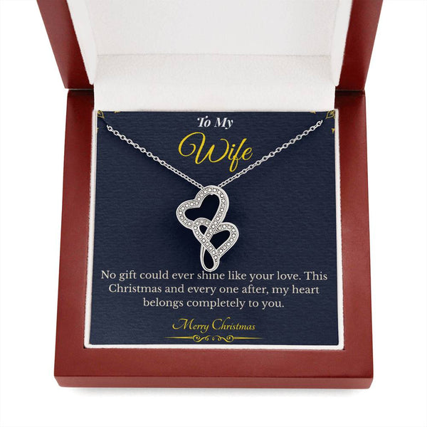 Heart to Heart Necklace – Romantic Christmas Gift for Wife | Symbol of True Connection & Eternal Love | Elegant Jewelry She'll Cherish Always
