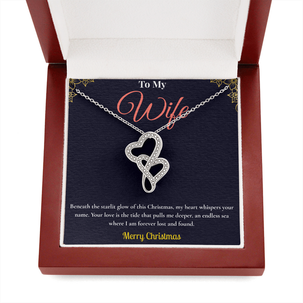 Heart-to-Heart Necklace – Dual-Tone 14K White & 18K Yellow Gold Pendant, The Perfect Christmas Gift for Her