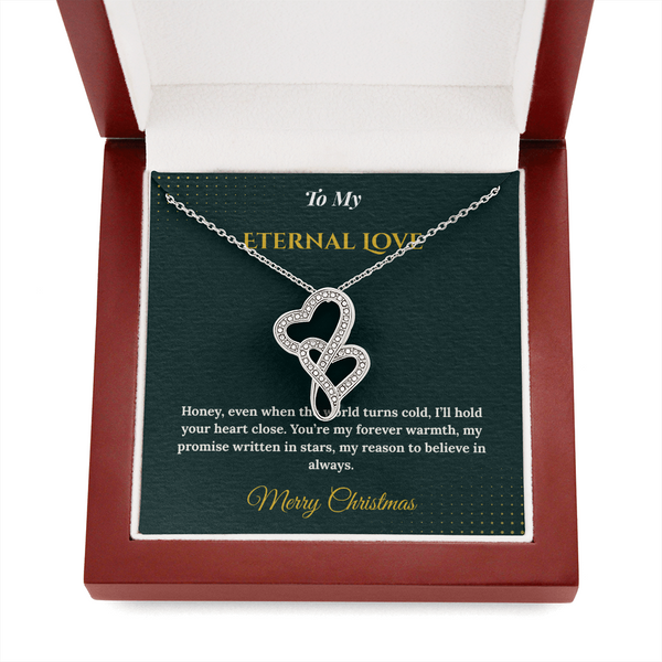 Heart to Heart Necklace – Romantic Christmas Gift for Wife | Symbol of True Connection & Eternal Love | Elegant Jewelry She'll Cherish Always