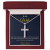 Artisan Cross Necklace with Ball Chain – Meaningful Christmas Gift for Wife | Handcrafted Jewelry That Symbolizes Strength & Faith | Elegant Holiday Gift
