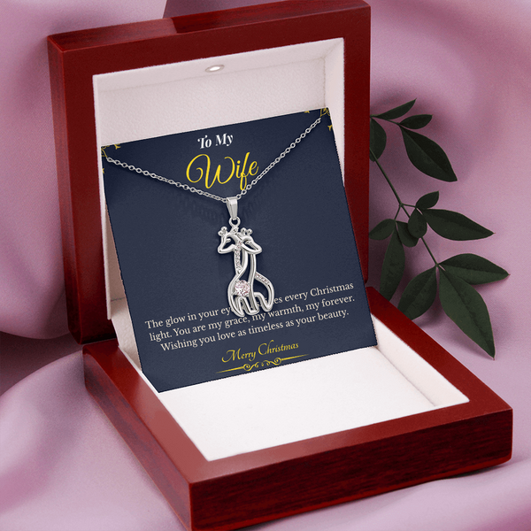 Giraffe Necklace – Cute Christmas Gift for Wife | Symbol of Grace, Love & Loyalty | Unique Animal-Inspired Jewelry She'll Treasure