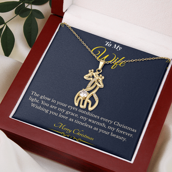 Giraffe Necklace – Cute Christmas Gift for Wife | Symbol of Grace, Love & Loyalty | Unique Animal-Inspired Jewelry She'll Treasure
