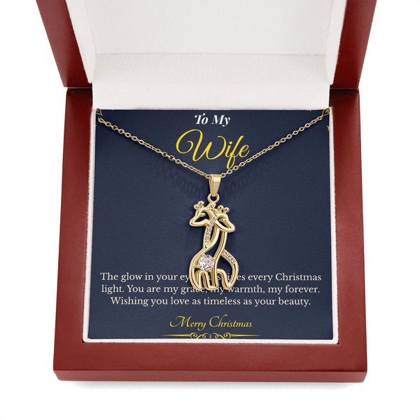 Giraffe Necklace – Cute Christmas Gift for Wife | Symbol of Grace, Love & Loyalty | Unique Animal-Inspired Jewelry She'll Treasure