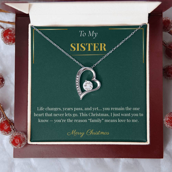 Forever Love Necklace – A Dazzling Christmas Gift for Sister | Elegant Holiday Jewelry