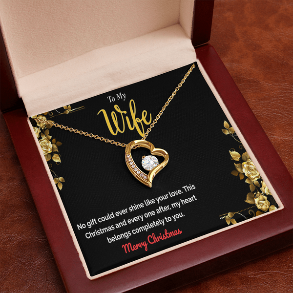Make Her Heart Melt – Forever Love Heart Necklace, The Perfect Christmas Gift for Your Wife