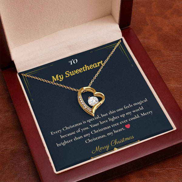 Forever Love Necklace – Elegant Christmas Gift for Wife | Romantic Jewelry That Expresses Endless Devotion | Timeless Keepsake She'll Cherish Forever