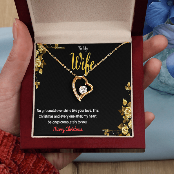 Make Her Heart Melt – Forever Love Heart Necklace, The Perfect Christmas Gift for Your Wife