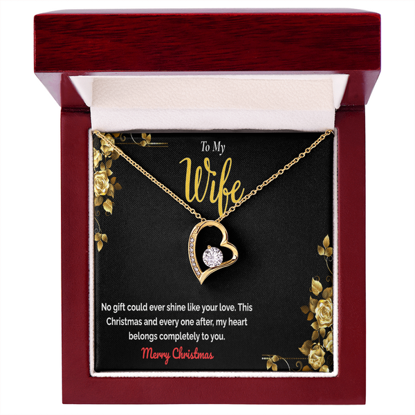 Make Her Heart Melt – Forever Love Heart Necklace, The Perfect Christmas Gift for Your Wife