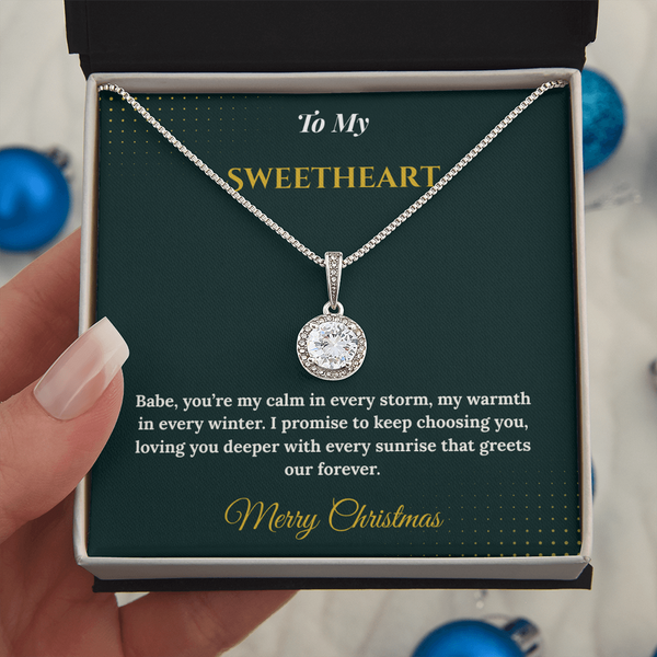 Eternal Hope Necklace – Elegant Christmas Gift for Wife | Sparkling Jewelry That Symbolizes Faith & Love | Timeless Holiday Keepsake for Her