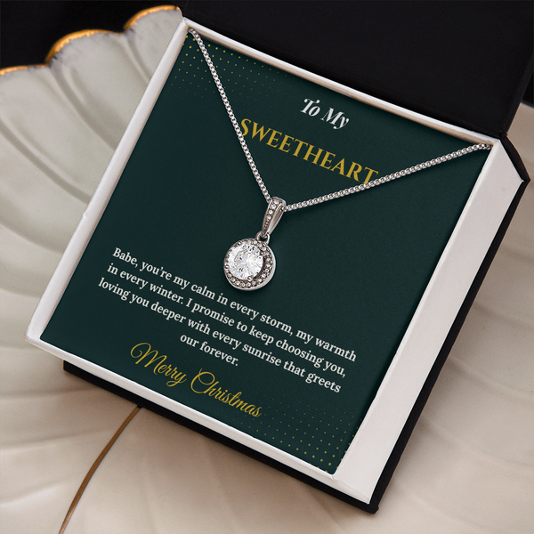 Eternal Hope Necklace – Elegant Christmas Gift for Wife | Sparkling Jewelry That Symbolizes Faith & Love | Timeless Holiday Keepsake for Her