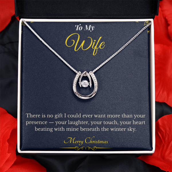 Lucky in Love Necklace – Romantic Christmas Gift for Wife | Charming Jewelry That Brings Love & Fortune | Elegant Keepsake She'll Treasure