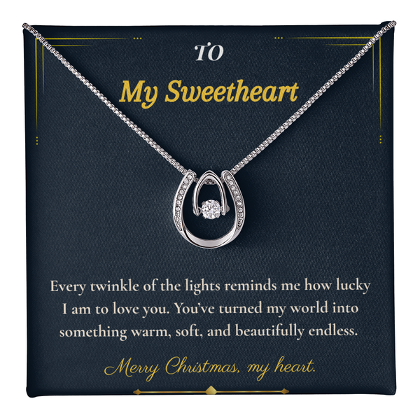 Lucky in Love Necklace – Romantic Christmas Gift for Wife | Charming Jewelry That Brings Love & Fortune | Elegant Keepsake She'll Treasure