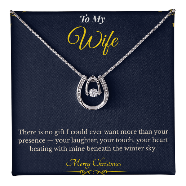Lucky in Love Necklace – Romantic Christmas Gift for Wife | Charming Jewelry That Brings Love & Fortune | Elegant Keepsake She'll Treasure