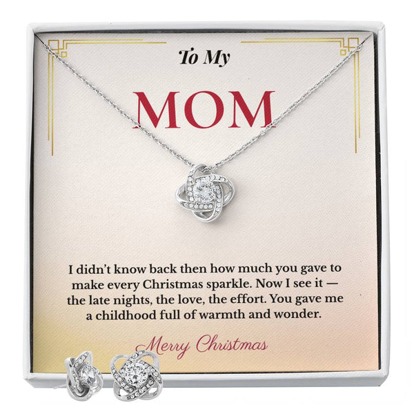 Heartfelt Christmas Gift for Mom | Complete Jewelry Set That Symbolizes Eternal Love | Elegant Holiday Keepsake