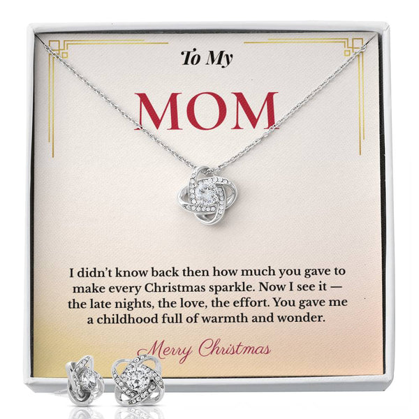 Heartfelt Christmas Gift for Mom | Complete Jewelry Set That Symbolizes Eternal Love | Elegant Holiday Keepsake