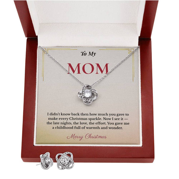 Heartfelt Christmas Gift for Mom | Complete Jewelry Set That Symbolizes Eternal Love | Elegant Holiday Keepsake