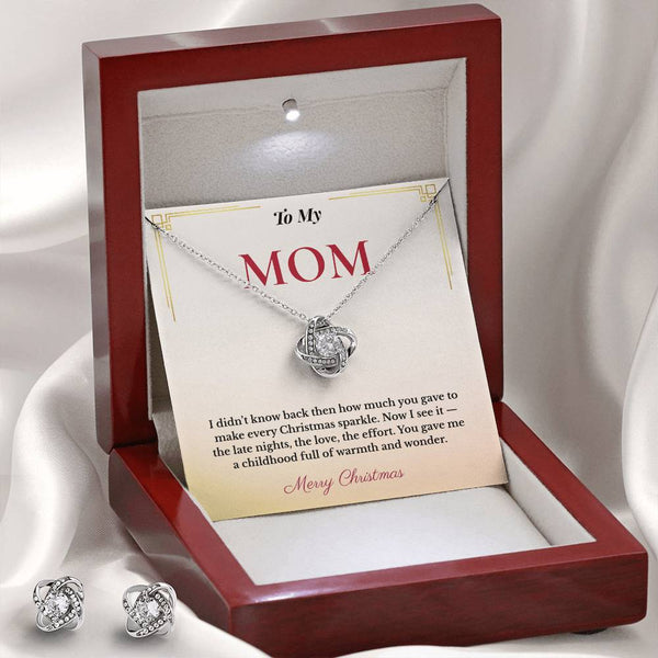 Heartfelt Christmas Gift for Mom | Complete Jewelry Set That Symbolizes Eternal Love | Elegant Holiday Keepsake