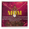 "Heartfelt Christmas Gift for Mom – Alluring Beauty Necklace with Message Card | 14k White or 18k Gold Finish"
