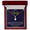 Alluring Beauty 14K White Gold Finish Necklace for Wife with Message Card & Gift Box | Romantic Christmas Gift from Husband