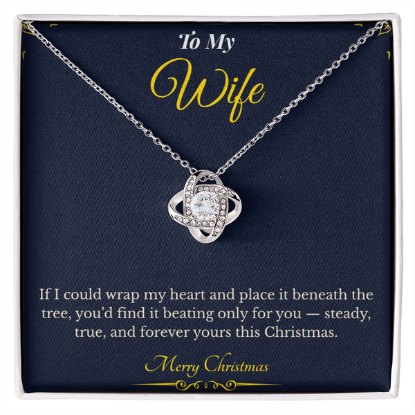 Love Knot Necklace – Romantic Christmas Gift for Wife That Symbolizes Eternal Love | Meaningful Jewelry for Her | Elegant Holiday Gift She'll Treasure