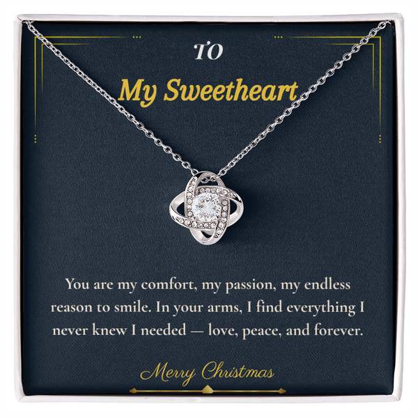 Love Knot Necklace – Romantic Christmas Gift for Wife That Symbolizes Eternal Love | Meaningful Jewelry for Her | Elegant Holiday Gift She'll Treasure
