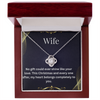Heartfelt Love Letter Necklace for Wife – Dainty Pendant with Personalized Message Card, Perfect Romantic Gift