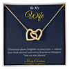 Interlocking Hearts Necklace – Sentimental Christmas Gift for Wife | Romantic Jewelry That Represents Two Hearts, One Soul | Perfect Holiday Gift for Her