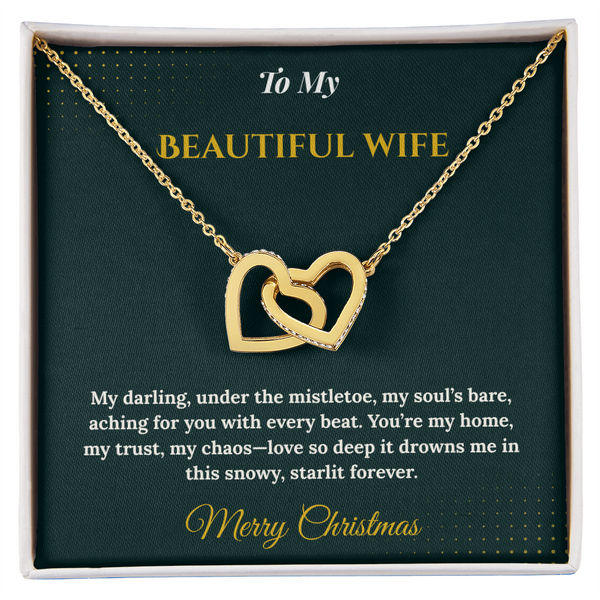 Interlocking Hearts Necklace – Sentimental Christmas Gift for Wife | Romantic Jewelry That Represents Two Hearts, One Soul | Perfect Holiday Gift for Her