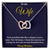 Interlocking Heart Necklace for Couples – CZ Crystal Double Heart Pendant in 18K Yellow Gold Finish and 14K White Gold Finish | Romantic Christmas Gift for wife