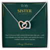 Interlocking Hearts Necklace – A Heartfelt Christmas Gift for Sister | Symbol of Love and Connection