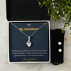 Alluring Beauty Necklace and Earring Set – Stunning Christmas Gift for Wife | Dazzling Jewelry That Highlights Her Grace | Elegant Holiday Set She'll Adore