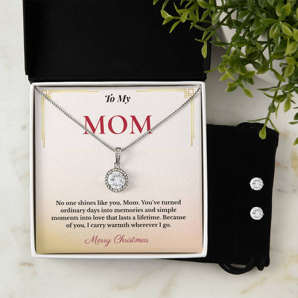 Elegant Christmas Gift for Mom | Sparkling Jewelry That Symbolizes Faith & Love | Perfect Holiday Set She'll Cherish