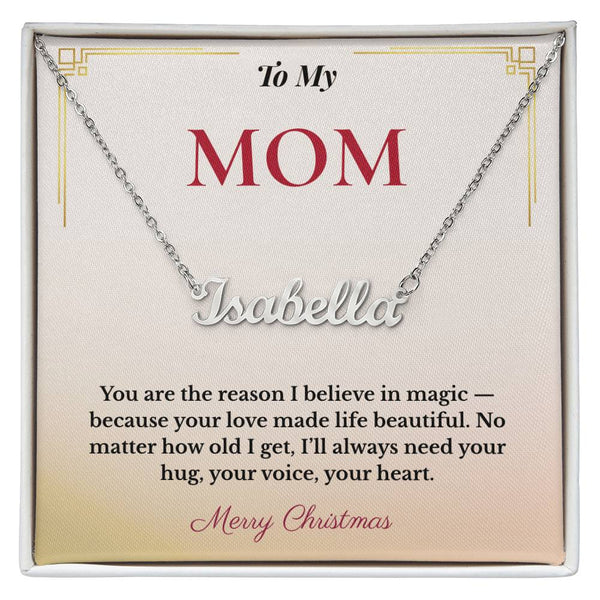 Personalized Christmas Gift for Mom | Engraved Jewelry That Captures Your Love | Elegant Custom Keepsake She'll Cherish