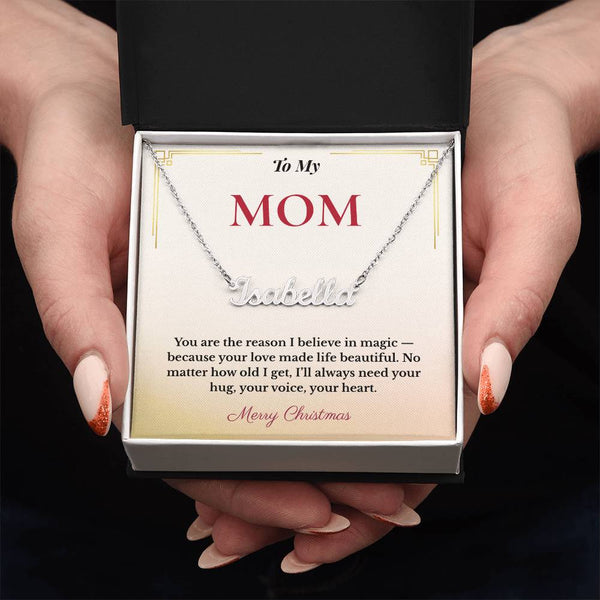 Personalized Christmas Gift for Mom | Engraved Jewelry That Captures Your Love | Elegant Custom Keepsake She'll Cherish