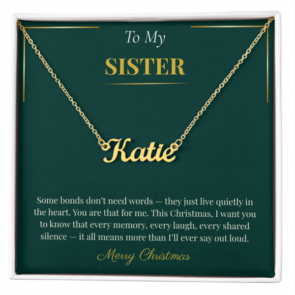 Custom Name Necklace – Unique Christmas Gift for Sister | Personalized Jewelry Bestseller