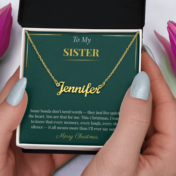 Custom Name Necklace – Unique Christmas Gift for Sister | Personalized Jewelry Bestseller