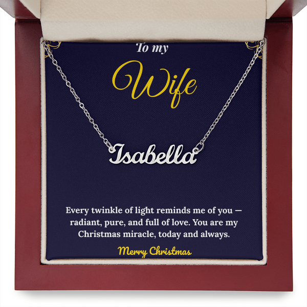 Personalized Name Necklace – Custom Cursive Name Pendant, 18K Gold or Polished Stainless Steel | Christmas Gift for Her, Made in USA