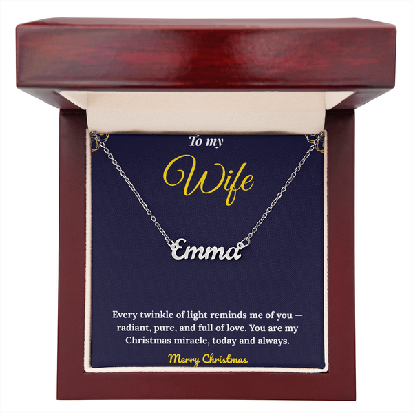 Personalized Name Necklace – Custom Cursive Name Pendant, 18K Gold or Polished Stainless Steel | Christmas Gift for Her, Made in USA