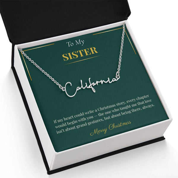 Signature Style Custom Name Necklace – Personalized Christmas Gift for Sister | Trending Custom Jewelry Idea