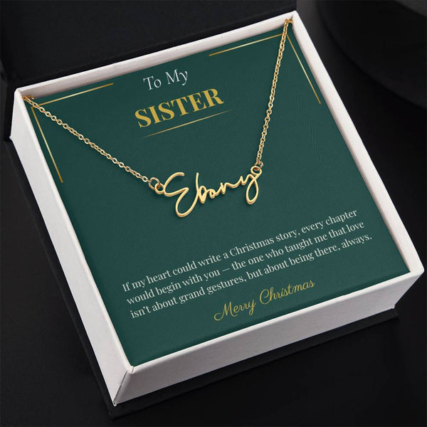 Signature Style Custom Name Necklace – Personalized Christmas Gift for Sister | Trending Custom Jewelry Idea