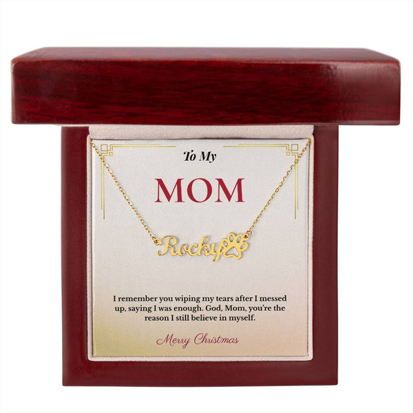 Heartwarming Christmas Gift for Mom | Personalized Jewelry Celebrating the Love of Pets & Family | Cute Custom Keepsake She'll Treasure