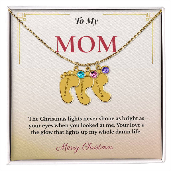 Sentimental Christmas Gift for Mom | Personalized Jewelry Honoring Motherhood & Family Love | Heartfelt Keepsake